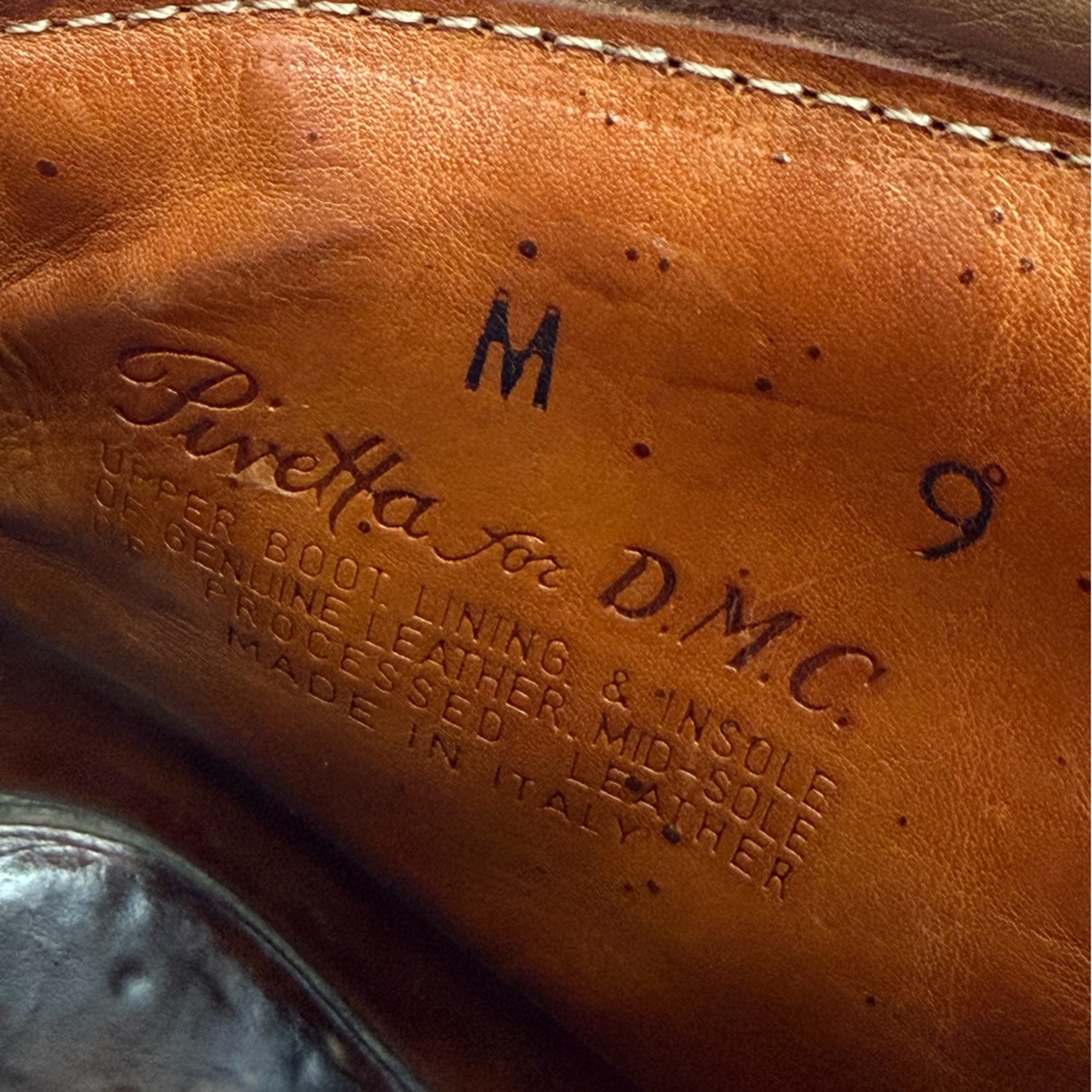 VINTAGE 70s! Pivetta Italy for DMC Rough-out Leather Hiking Engineering Boots 9 - Picture 10 of 12